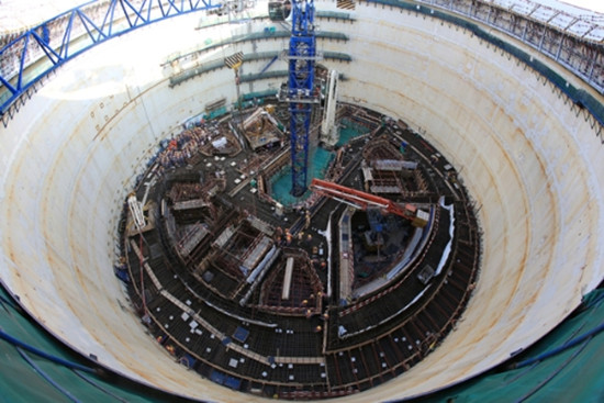 福清核电6号机组内部结构16.5米平台砼浇筑完成
