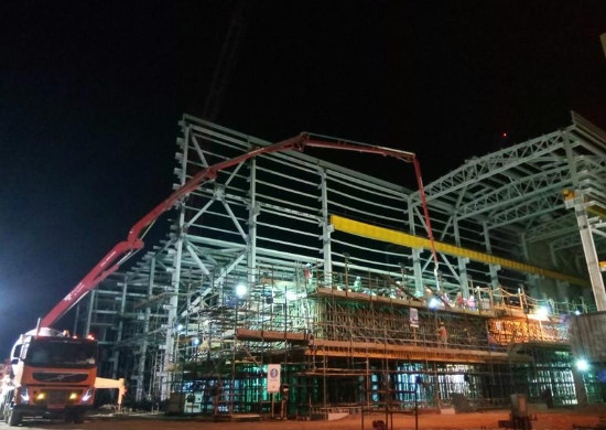 阿曼益贝利项目2号汽轮机基础浇筑工作顺利完成