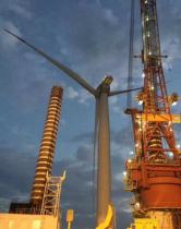 GE在亚洲首台海上风机顺利吊装