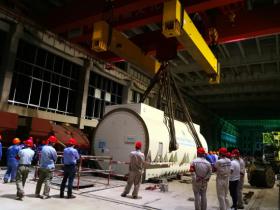 上海电建二公司庐江项目2号机组最重单件安装完成