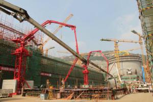 田湾核电6号机组常规岛汽机运转层混凝土浇筑完成