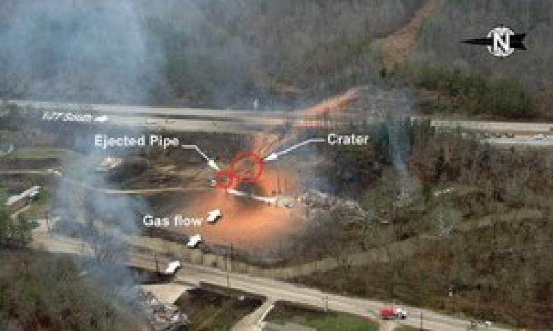 美国西弗吉尼亚管道天然气管道发生爆炸