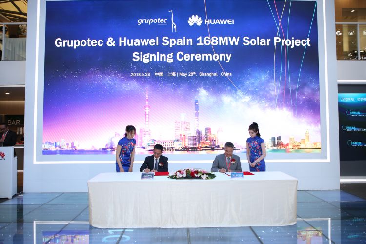 华为向西班牙的Grupotec太阳能项目提供168MW逆变器