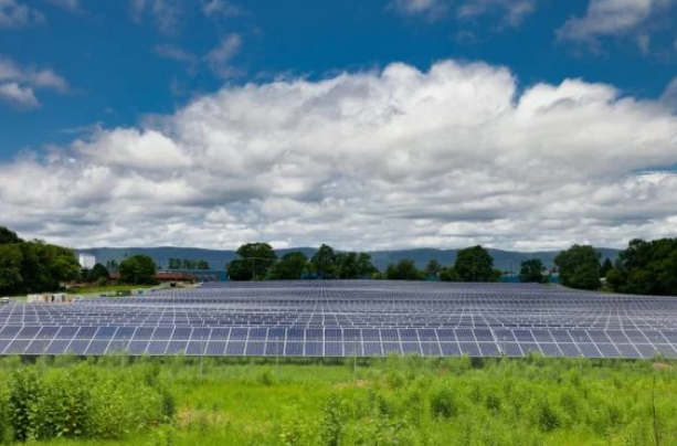 狄金森学院农场阳光与新的12英亩特斯拉太阳能农场