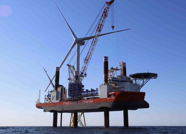 Bold Tern自升式钻机安装了56台MHI维斯塔斯涡轮机中的28台