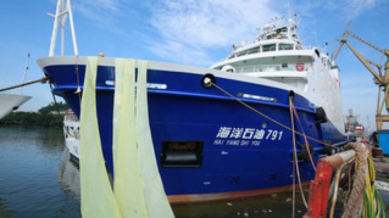 我国首艘海底管道巡检船交付使用
