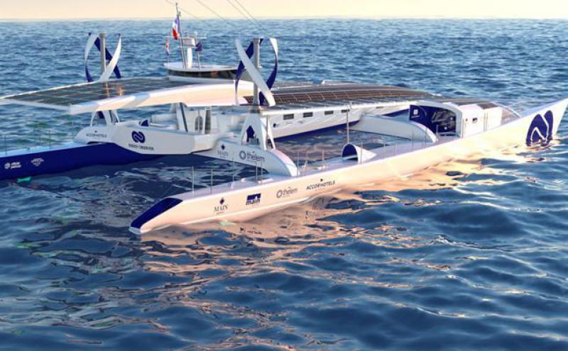 世界首艘“可再生能源”动力无人船正在环游世界