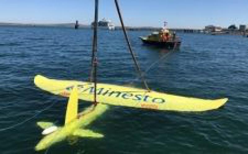 海洋能源风筝开始从威尔士海岸起飞