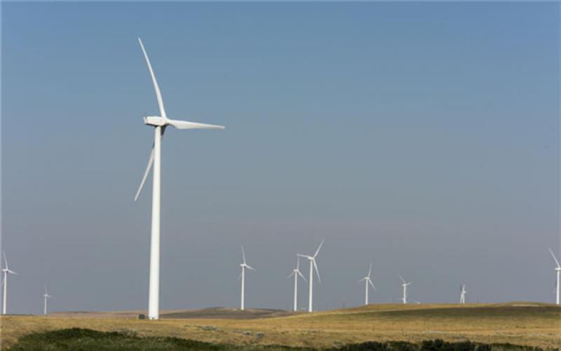 2017年，美国四个州的风电产量超过30％