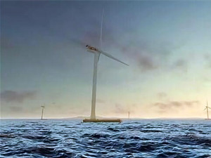 法国第一台海上风电机组正式开始并网发电