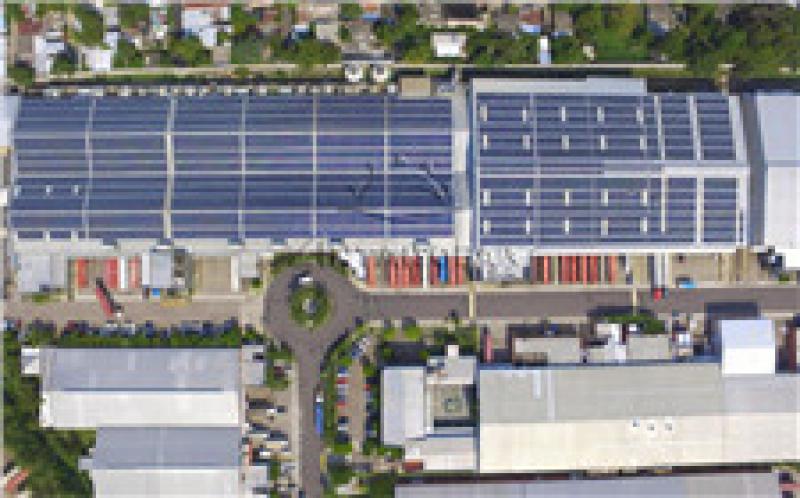 安泰为中美洲屋面太阳能电站提供无导轨支架解决方案