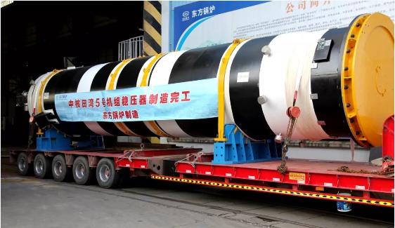 中核田湾5号核电机组稳压器制造完成