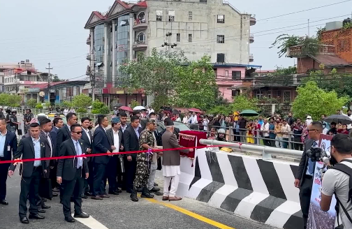 尼泊尔首座立交桥建成通车
