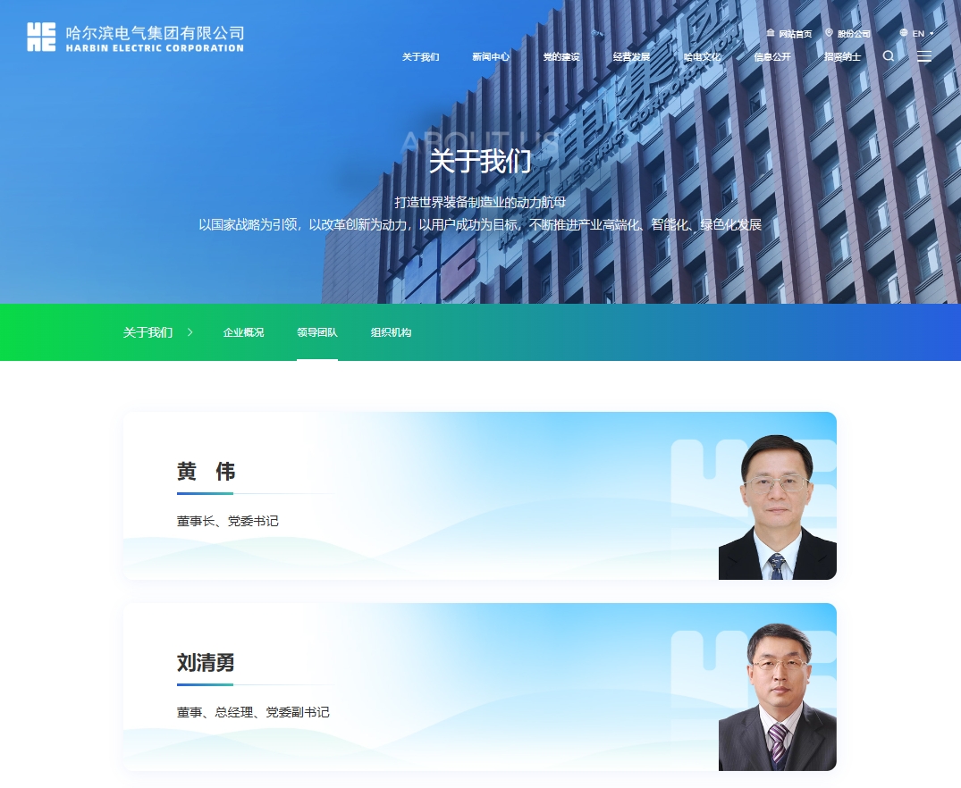 哈尔滨电气集团有限公司董事、总经理、党委副书记任职