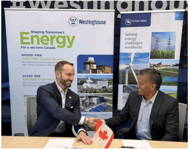 西屋电气与加拿大Tetra Tech签署核能合作协议,推进AP1000反应堆项目